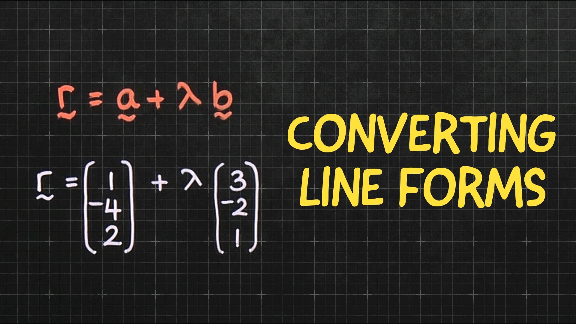 Converting Between The Vector Parametric And Cartesian Forms Of A