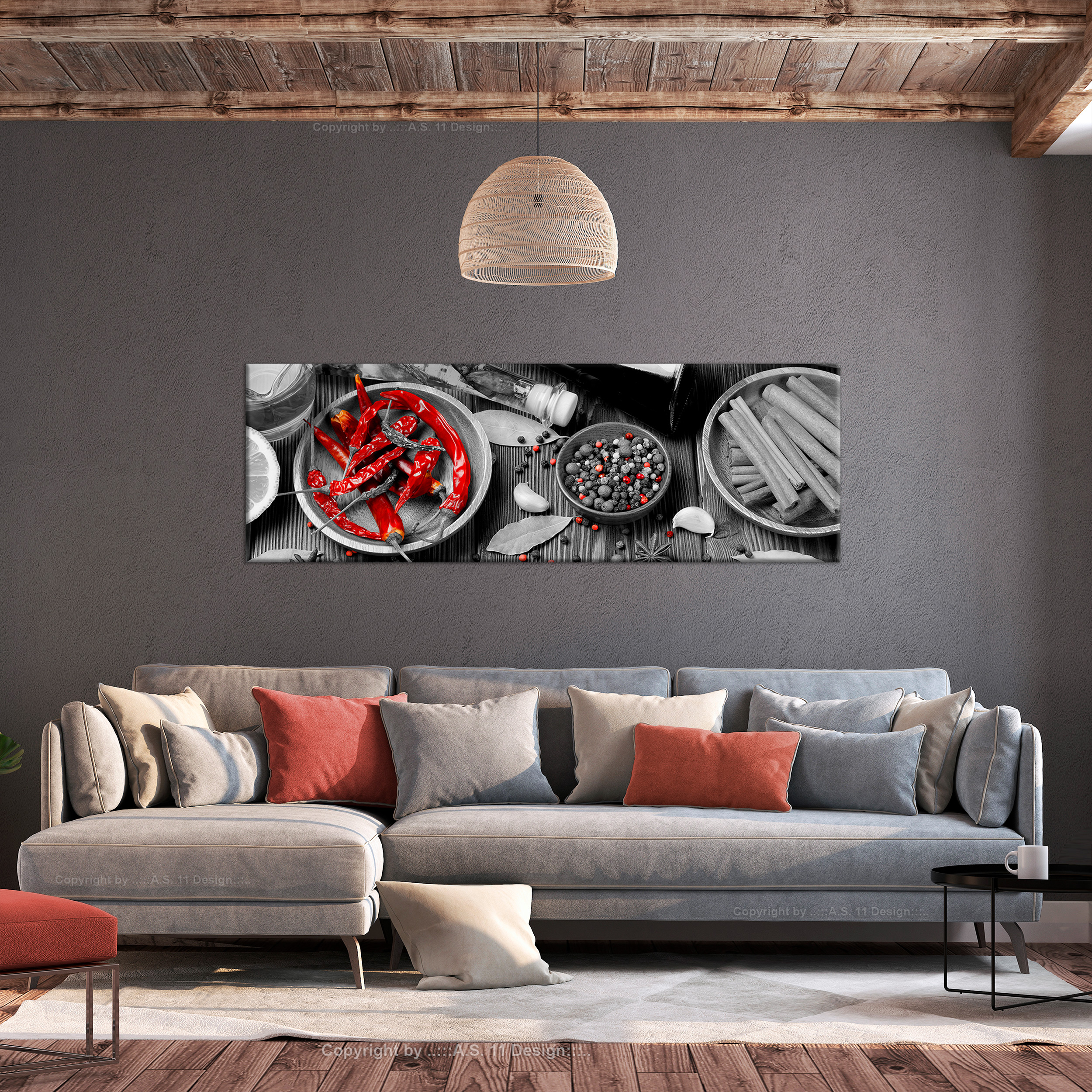 Bilder für die küche in viele größen, formate & materialien; Küche LEINWAND DEKO BILDER Wandbilder Gewürze Kräuter XXL Bild