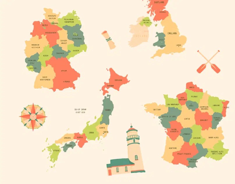 The World Map Illustration Design Ideas