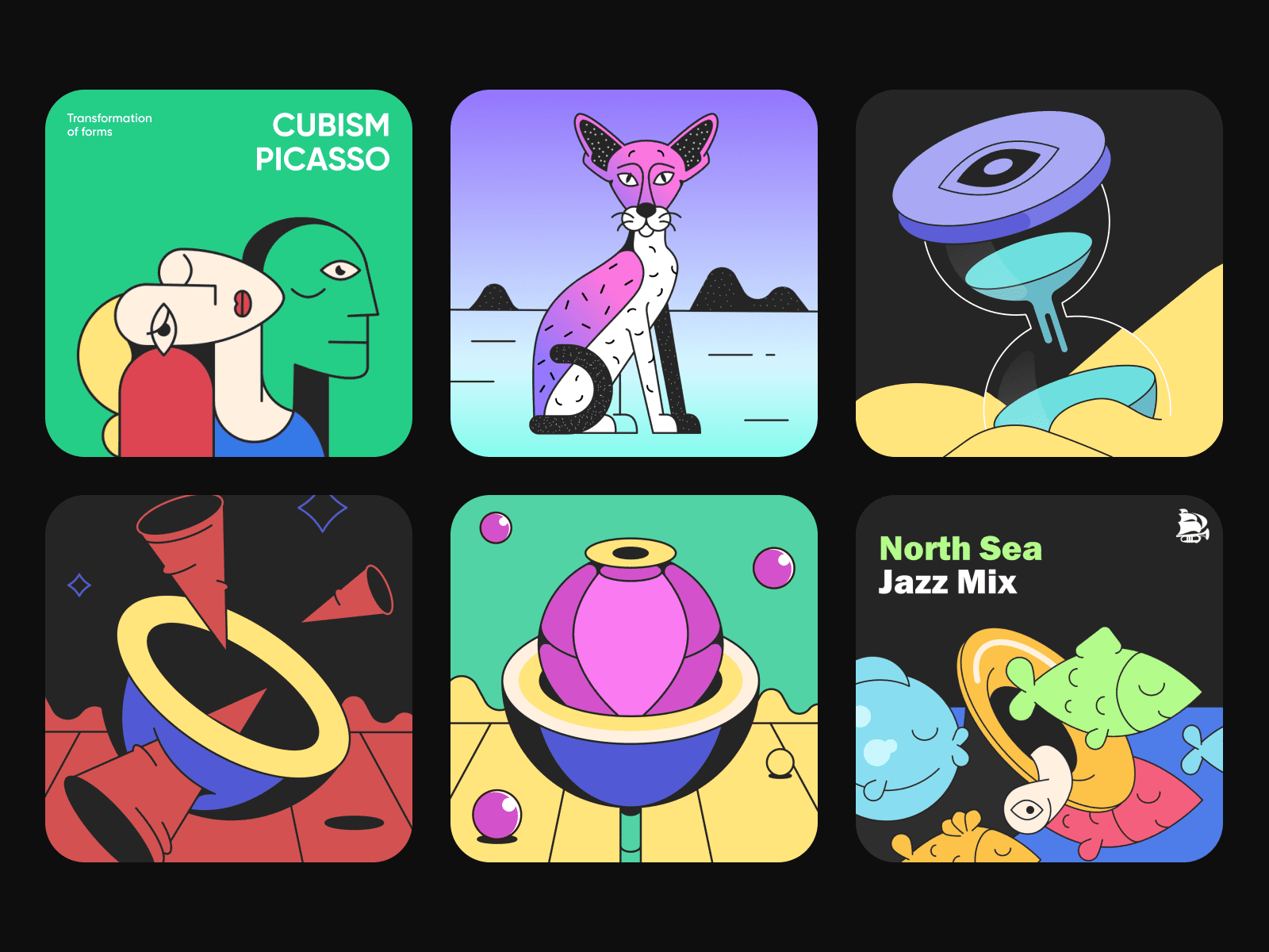 Digital Illustration Design Ideas - High Quality Geometric Picture - Retina