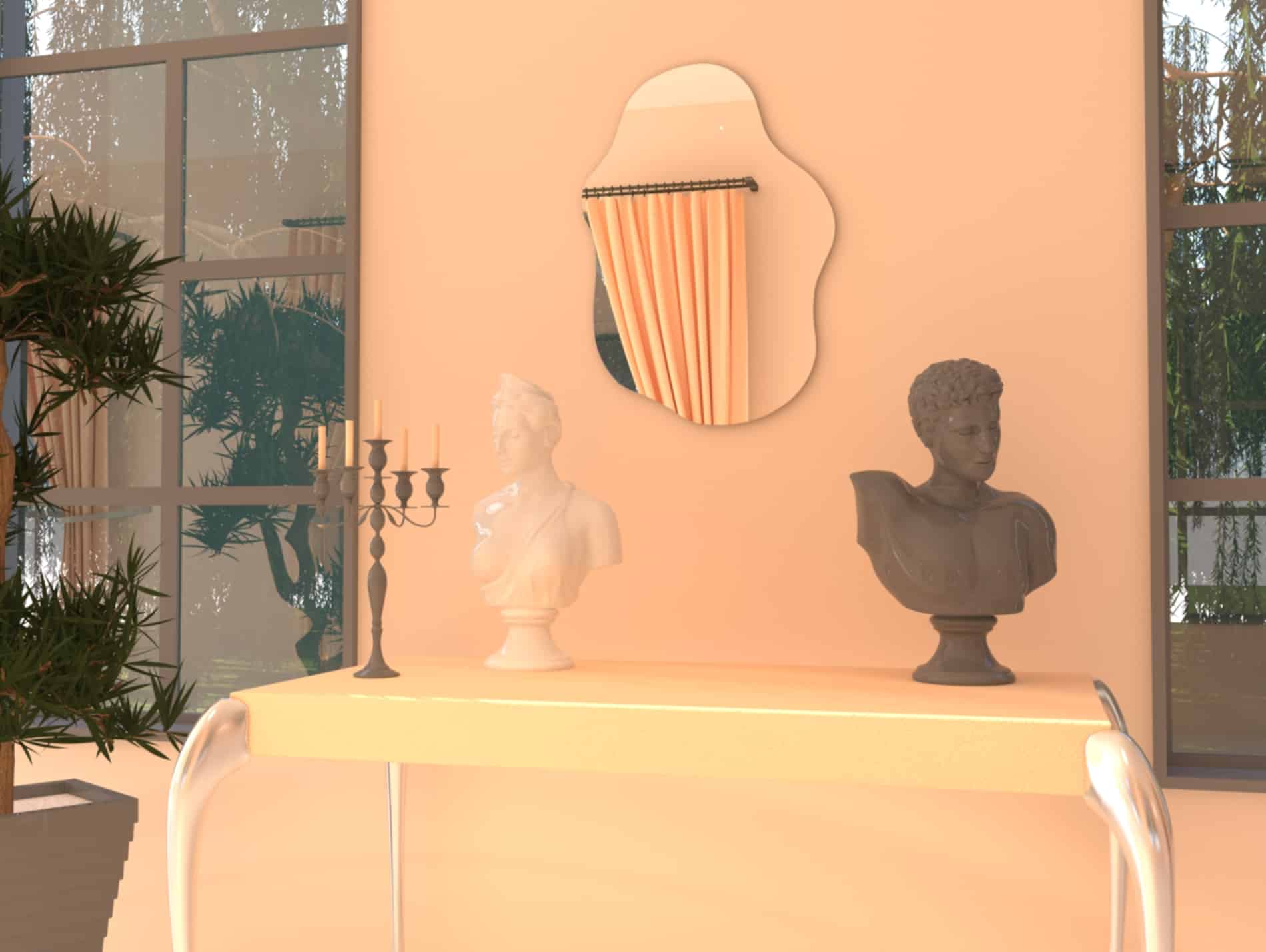 Orange Interior - Premium Nature Illustration Gallery - 8K