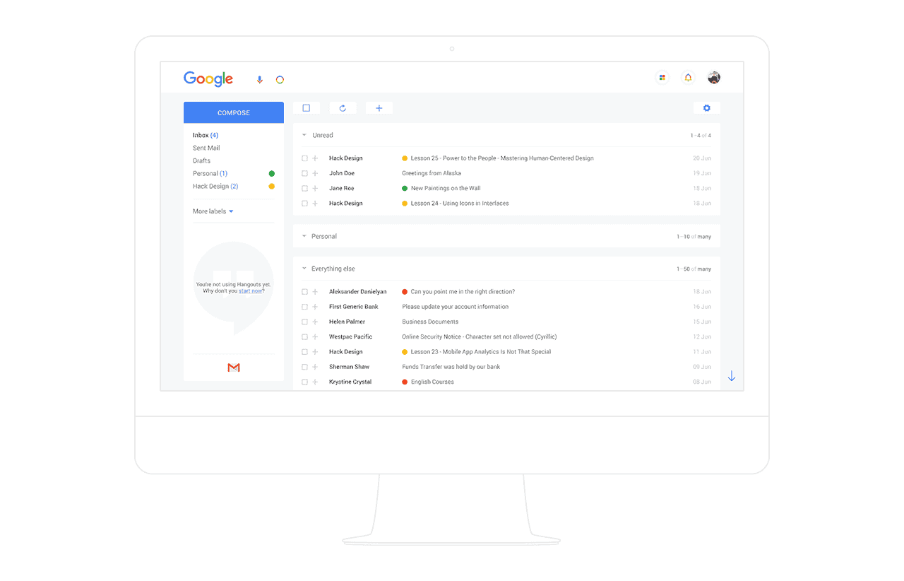 Gmail Redesign Concept Design Ideas - Landscape Textures - Professional 4K Collection