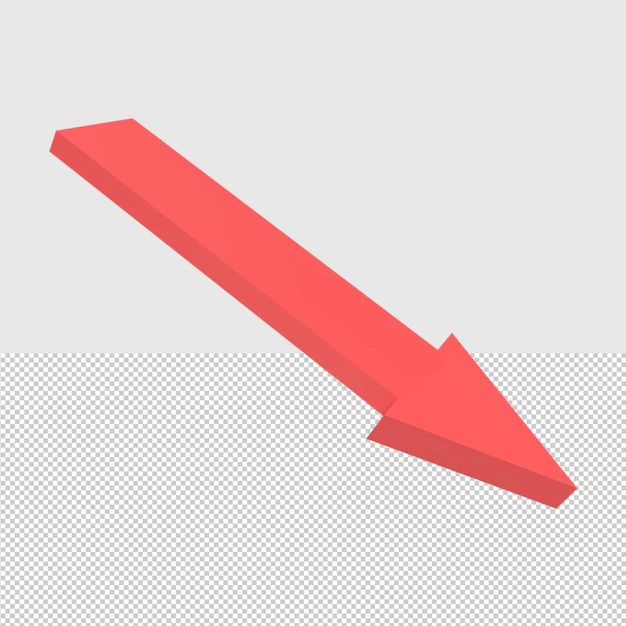 Premium Psd Dollar Decrease Graph 3d Illustration - Gradient Wallpaper Collection - Ultra HD Quality