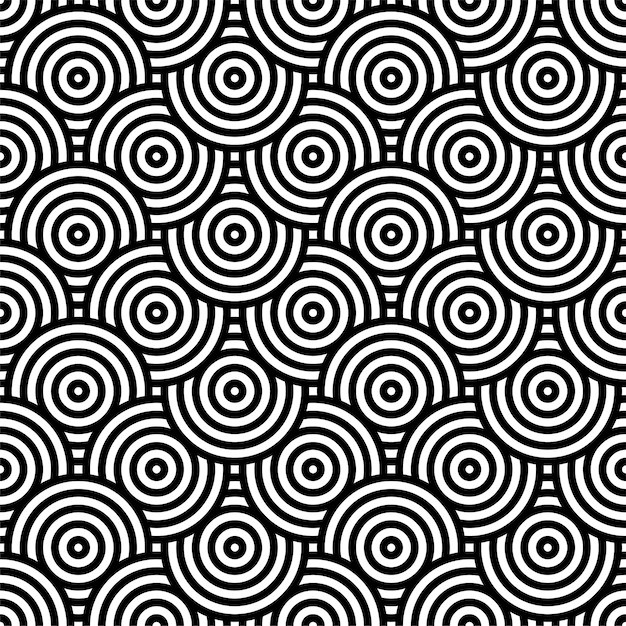 Download a free preview or high quality adobe illustrator ai, eps, pdf and high resolution jpeg versions. Premium Vector Black And White Circle Pattern For Background