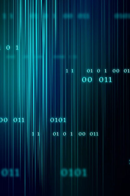 Free Vector Stream Of Binary Code Design - HD Colorful Wallpapers for Desktop