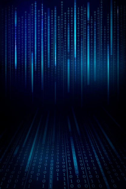 Free Vector Stream Of Binary Code Design Vector - Nature Image Collection - Retina Quality