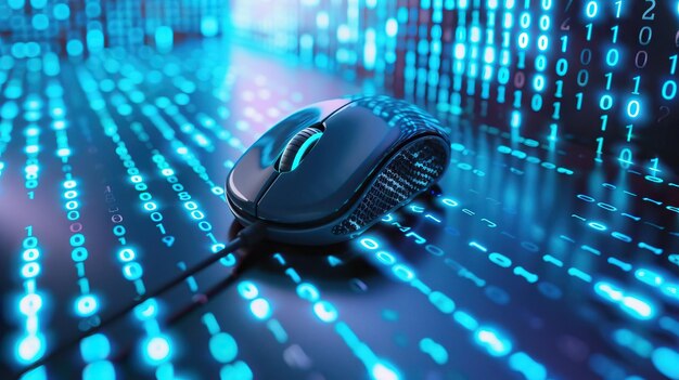 Premium Photo Binary Code Background Binary Code Computer Mouse On - Premium Geometric Texture Gallery - Mobile