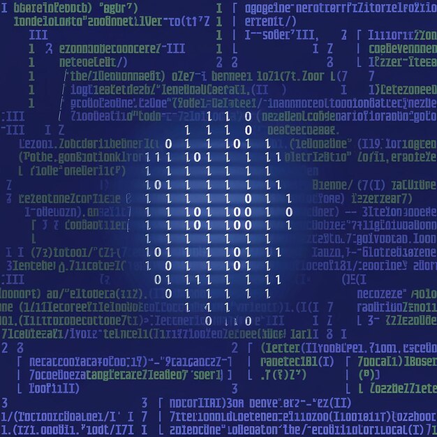 Technology Blue Binary Digital Data Software Programming Code Random - Space Patterns - Elegant Mobile Collection