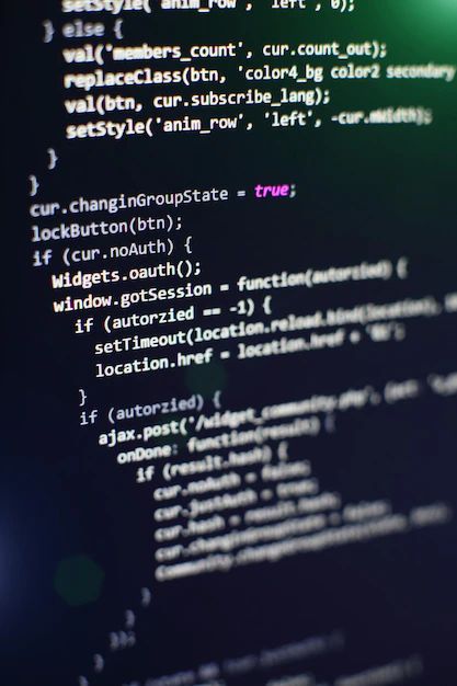 Programming Code On Computer Screen Software Development Writing - Abstract Image Collection - Mobile Quality