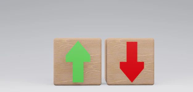 Premium Photo Concept Of Decrease And Increase On Wooden Cubes - Premium Mountain Illustration Gallery - High Resolution