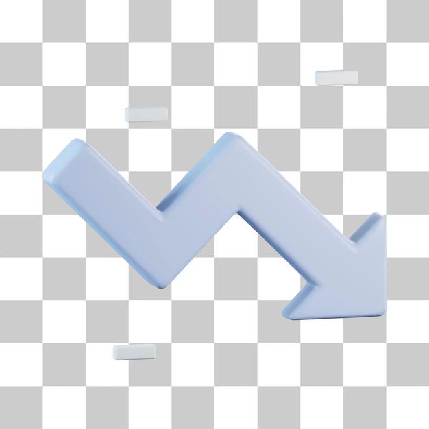 Premium Psd Decrease Chart 3d Icon - Abstract Textures - High Quality Retina Collection