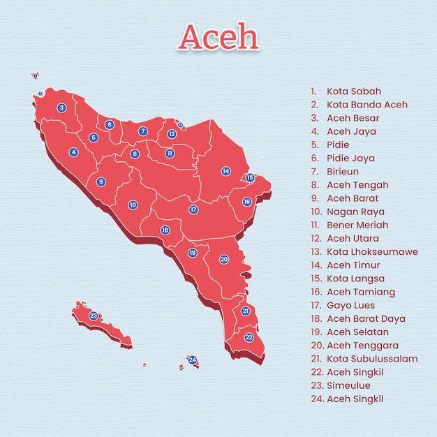 Aceh Province Map Template For Vector Assets Premium Vector Aceh Province Map Template Vector Assets 502996 59 