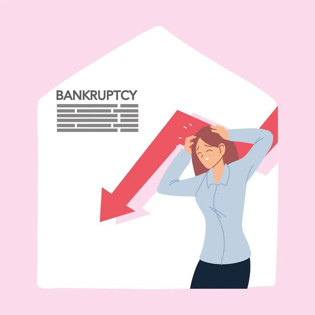Premium Vector Businesswoman Cartoon With Headache And Decrease Arrow - Artistic 8K Gradient Pictures | Free Download