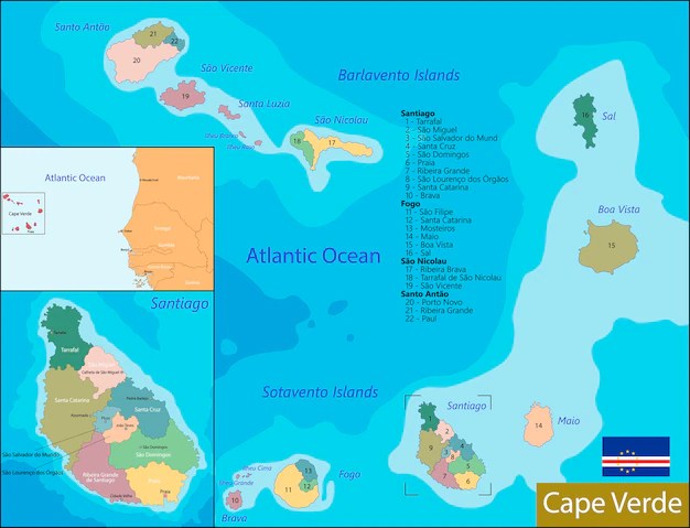 Cape Verde Map Premium Vector Cape Verde Map 6487 72 