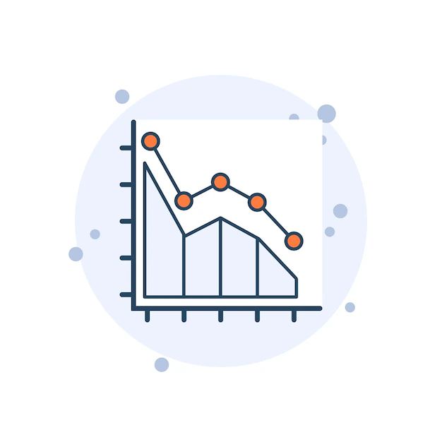 Cartoon Decrease Diagram Icon Vector Illustration Down Chart Icon On - Download Ultra HD Geometric Photo | 8K
