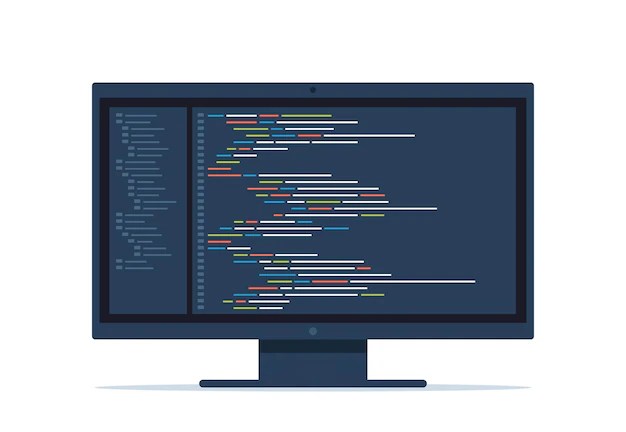 Premium Vector Programming Coding Code Editor Software Application - Dark Textures - Premium Ultra HD Collection