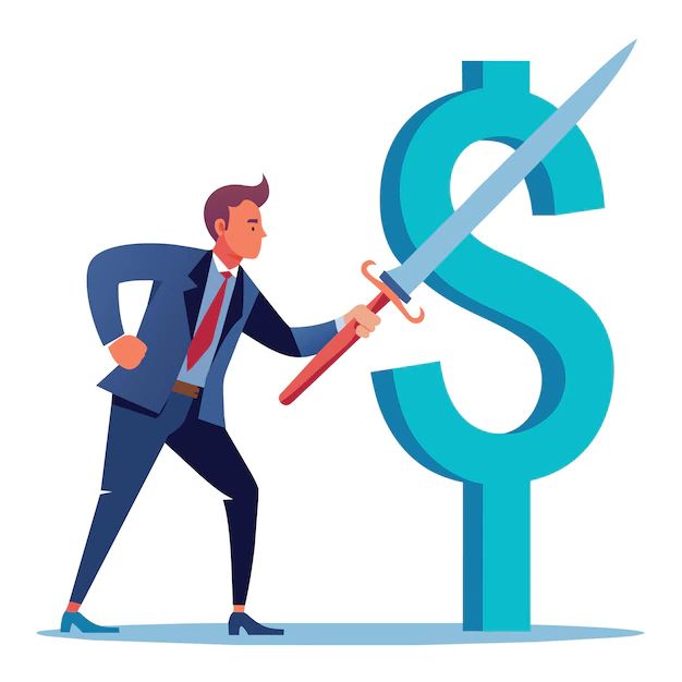 Premium Vector Cost Saving Idea Cost Reduction Or Decrease Expense Financial Or Accounting - HD Space Wallpapers for Desktop