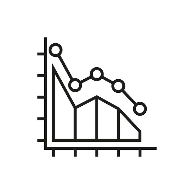 Decrease Icon Vector Illustration Analytics Chart Stock Vector Royalty - Premium Ocean Design Gallery - Retina