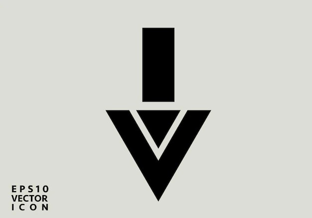 Double Down Arrows Symbol Or Decrease Direction Sign Icon Navigation Sign Isolated 20691393 - Classic Minimal Wallpaper - 4K