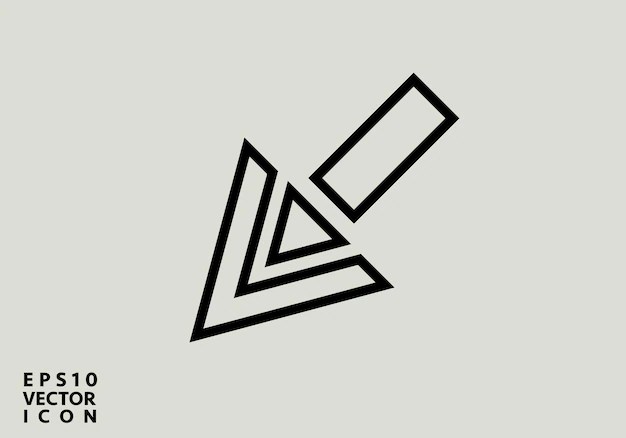 Double Down Arrows Symbol Decrease Direction Stock Vector Royalty Free 2268793061 Shutterstock - Geometric Art Collection - Ultra HD Quality