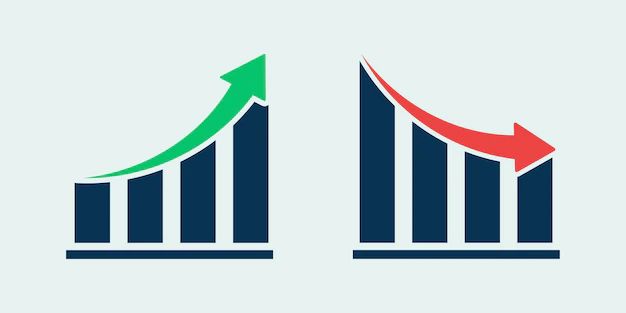Premium Vector Financial Arrows Up And Down Green And Red Arrow Increase And Decrease - 8K Colorful Designs for Desktop