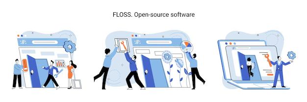 Premium Vector Floss Open Source Software Code Of Created Program - Download Artistic Landscape Wallpaper | HD