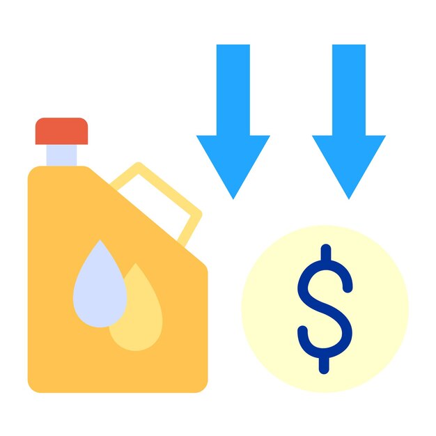 Premium Vector Oil Price Decrease Icon Style - Perfect 8K Dark Illustrations | Free Download