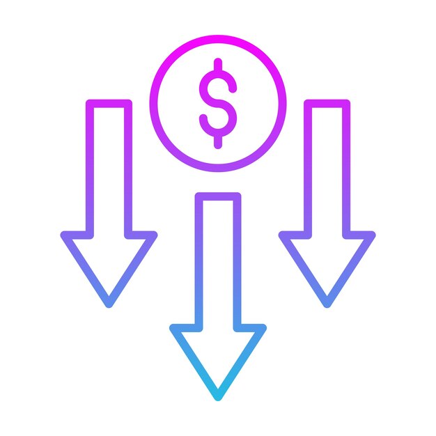 Premium Vector Price Decrease Icon - Premium Gradient Design Gallery - High Resolution