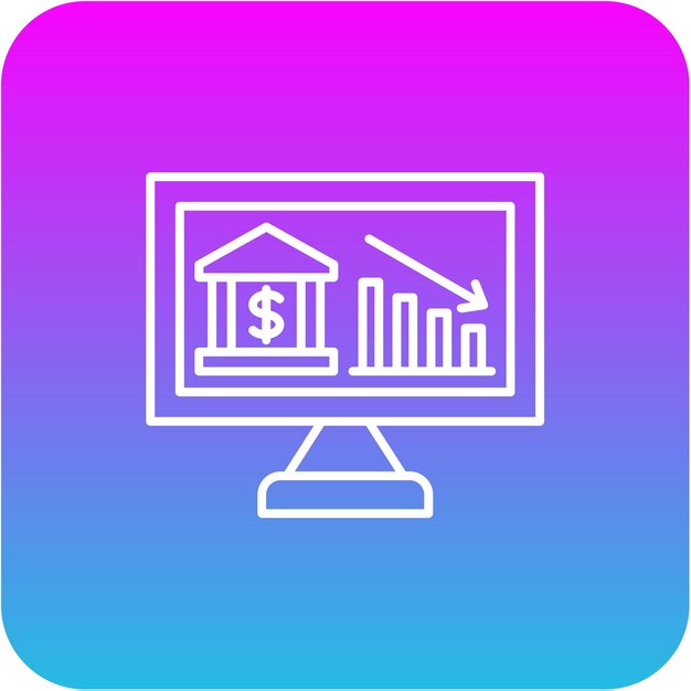 Premium Vector Decrease Chart Icon - Abstract Wallpaper Collection - High Resolution Quality