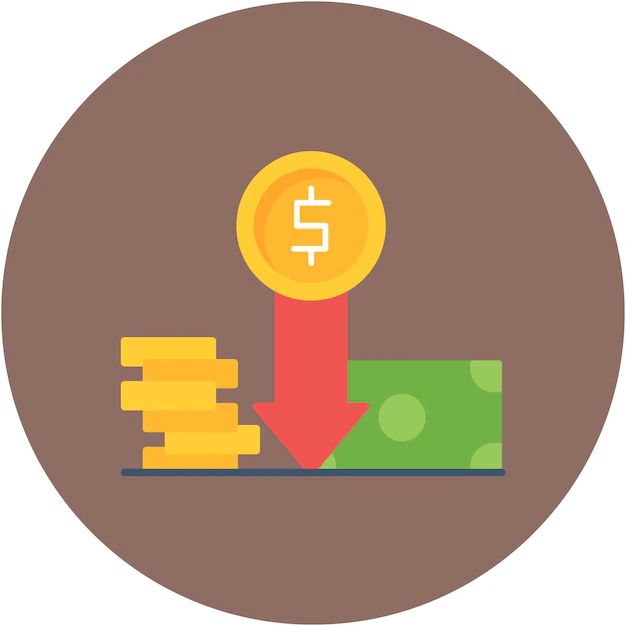 Premium Vector Price Decrease Vector Illustration Style - Minimal Art Collection - HD Quality