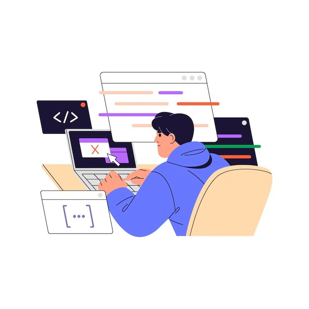 Premium Vector Software Engineer Development Software Programming Engineer Developer Flat - Incredible Colorful Picture - Full HD