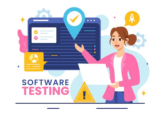 Software Testing Vector Illustration Featuring Application Engineering - Desktop Colorful Pictures for Desktop