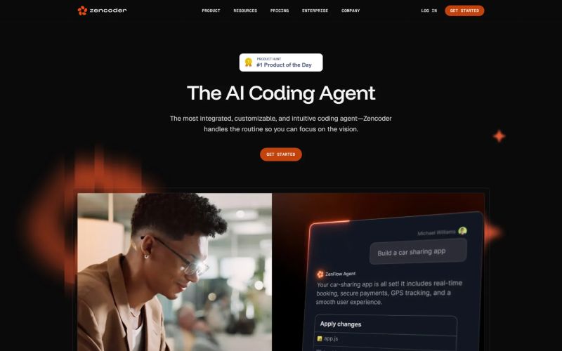Features Zencoder The Ai Coding Agent - Download Elegant Dark Background | Mobile