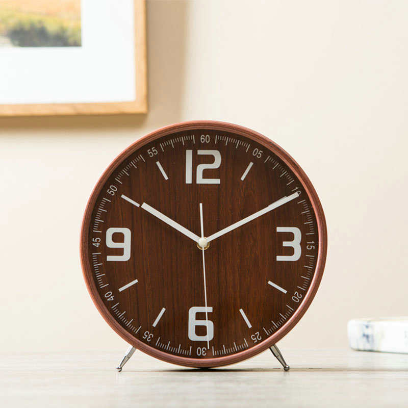 Wooden Mute Alarm Clock Modern Simple Table Clock A B C D Options