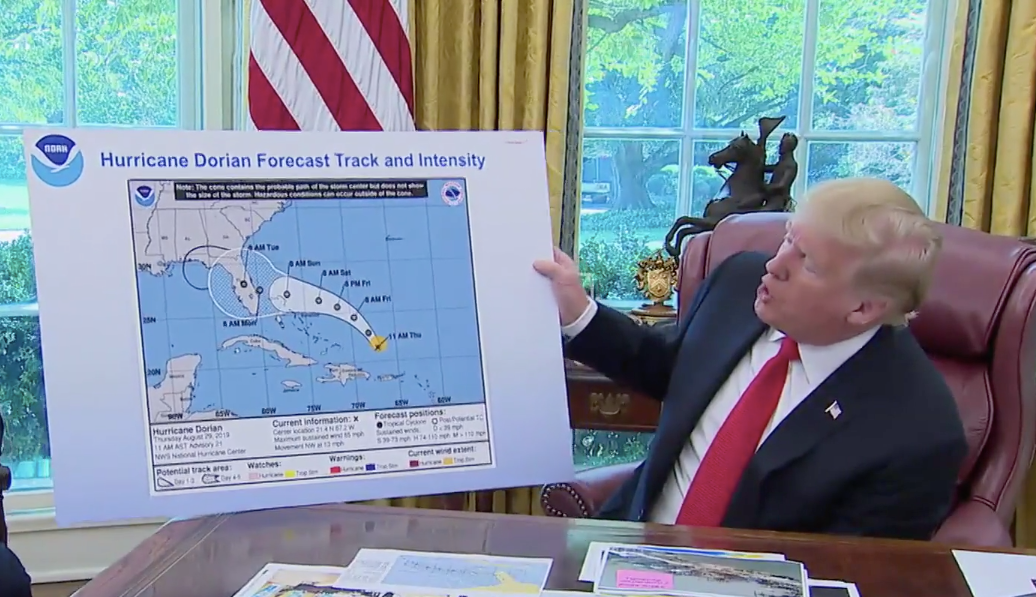 Trump S Hurricane Dorian Map Looks Mighty Suspicious HuffPost Latest News 