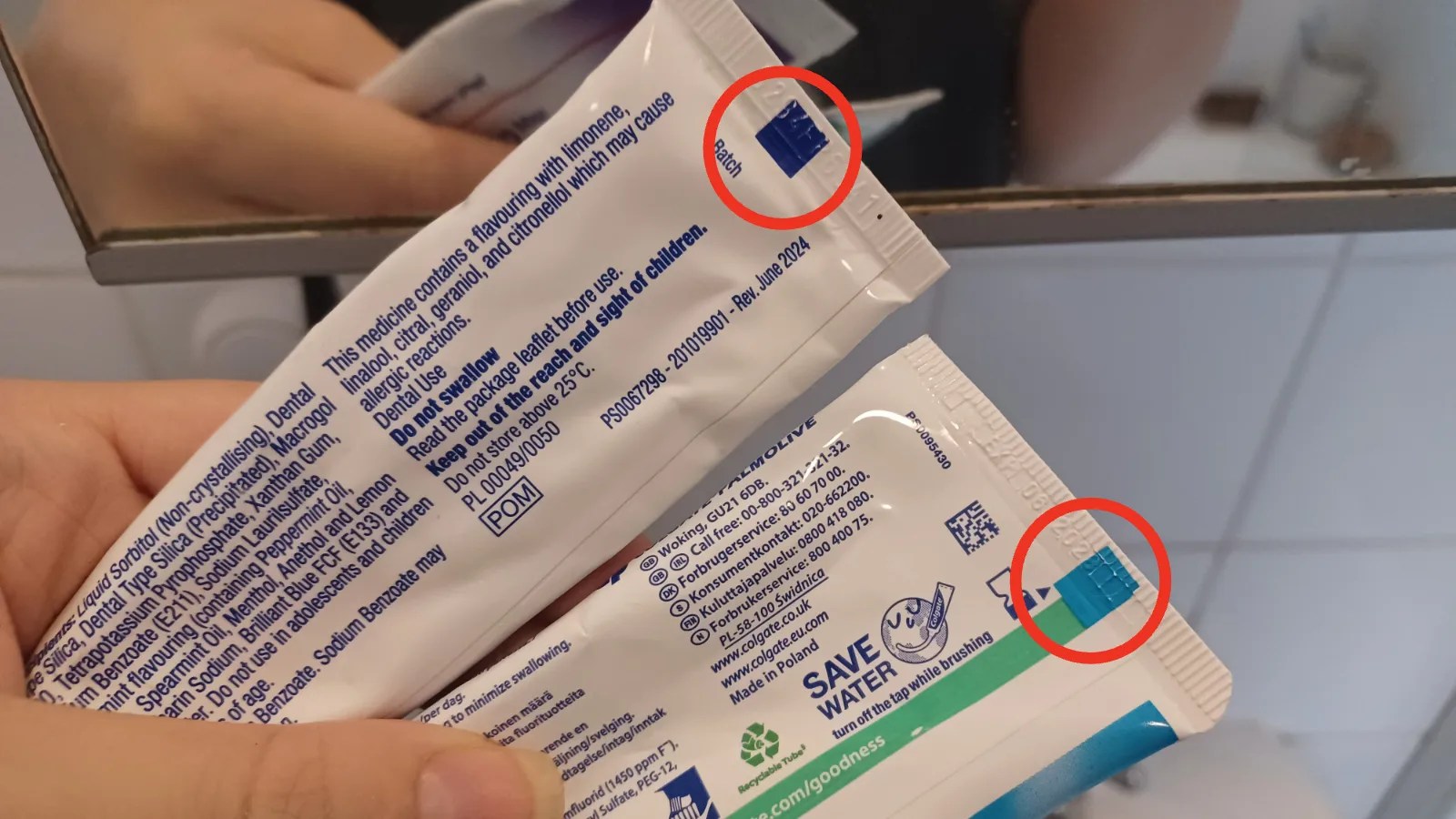 So THAT’s What The Colour Square On Toothpaste Tubes Is For