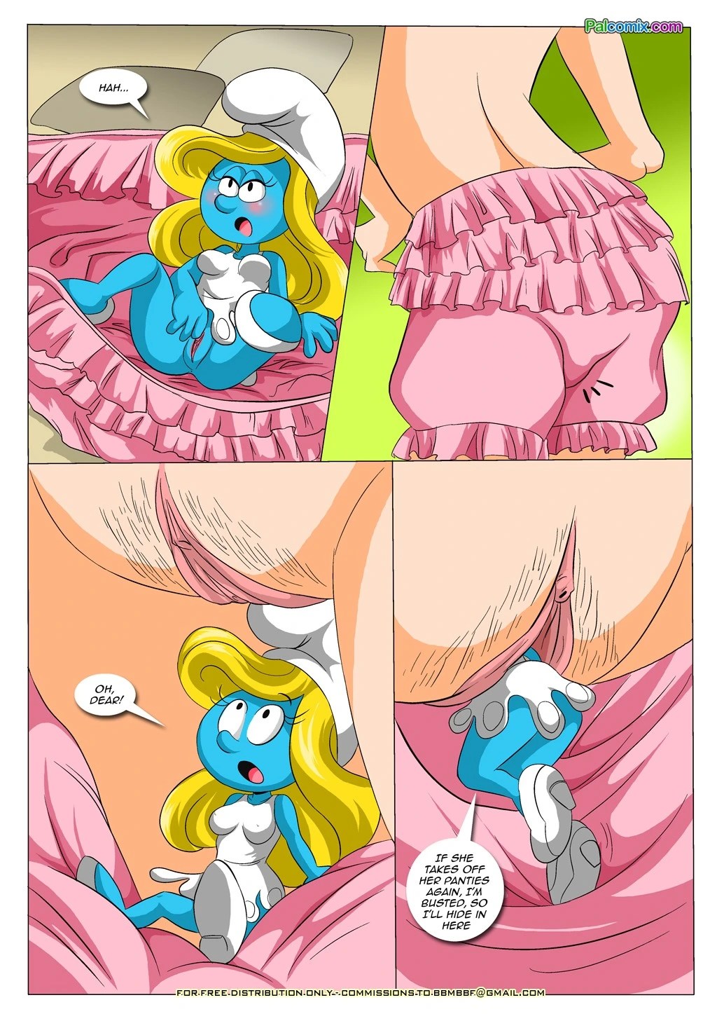 Blue Light District-The Smurfs - Porn Cartoon Comics