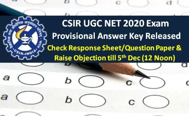 NTA CSIR UGC NET Answer Key 2020 Released @csirnet.nta.nic.in: Get ...