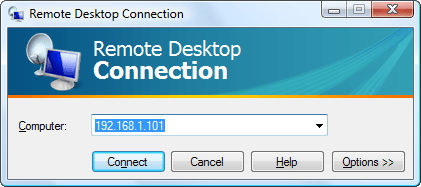Remote Desktop connect screen
