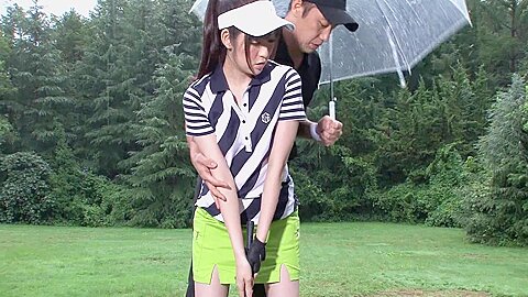 Smart Japanese Ladies Combine Their Hobbies - Golf And Fucking