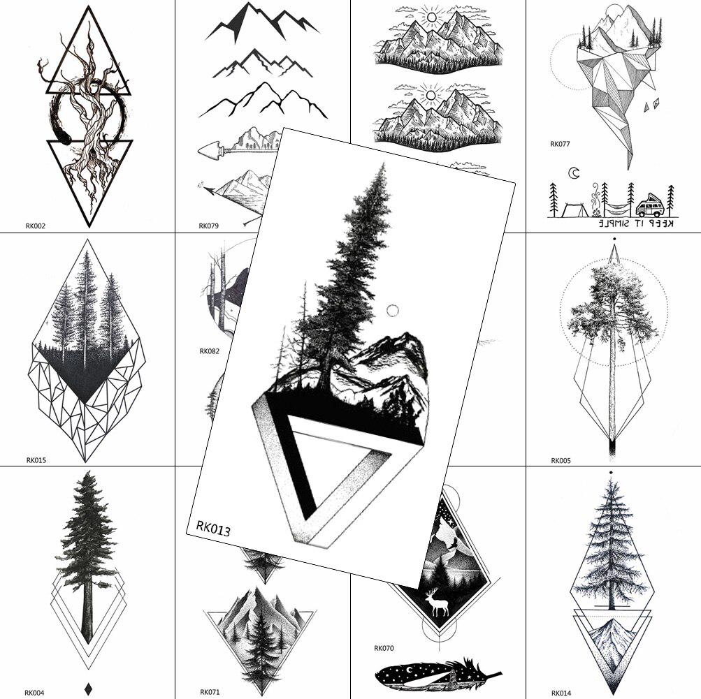 Buy 1Pc Geometric Mountain Tree Temporary Tattoos Sticker Fake Black Body Art Tatoos Paper For Men Women At Affordable Prices — Free Shipping, Real Reviews With Photos — Joom 1001_x_1003_jpg
