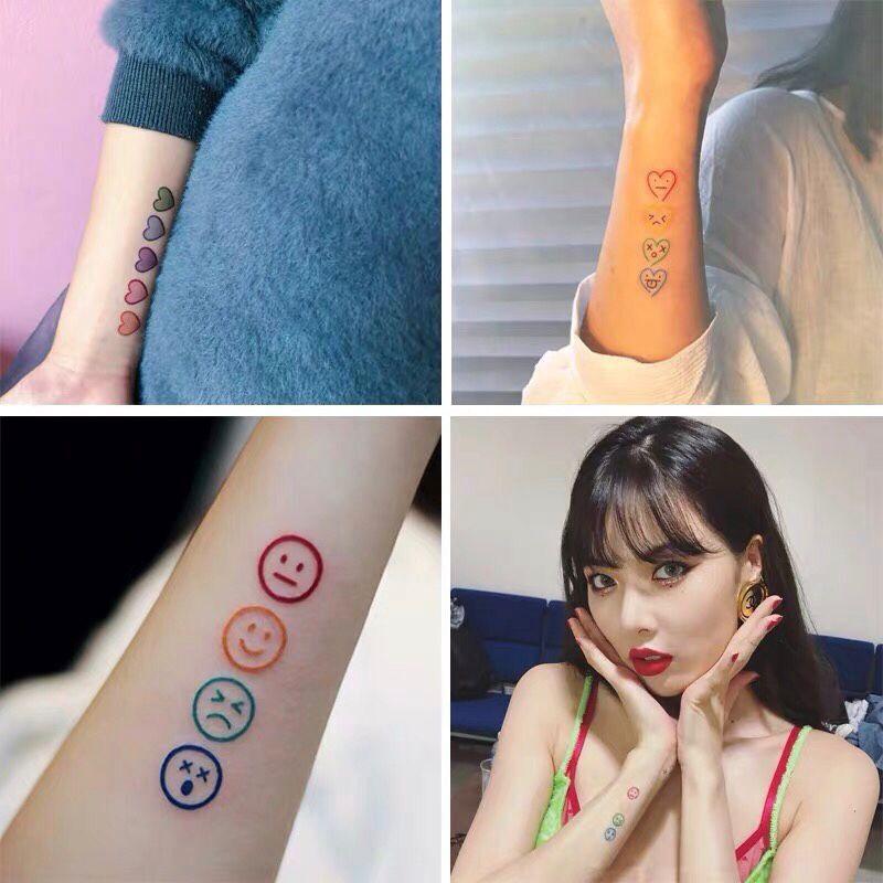 60Pcs / Set Hyuna Ins Series Colorful Rainbow Expression Tattoo Sticker Face Hand Lovely Body Art Fake Tatoo Temporary Waterproof Taty Acheter À Prix Bas — Livraison Gratuite, Avis Réels Avec Des 800_x_800_jpg