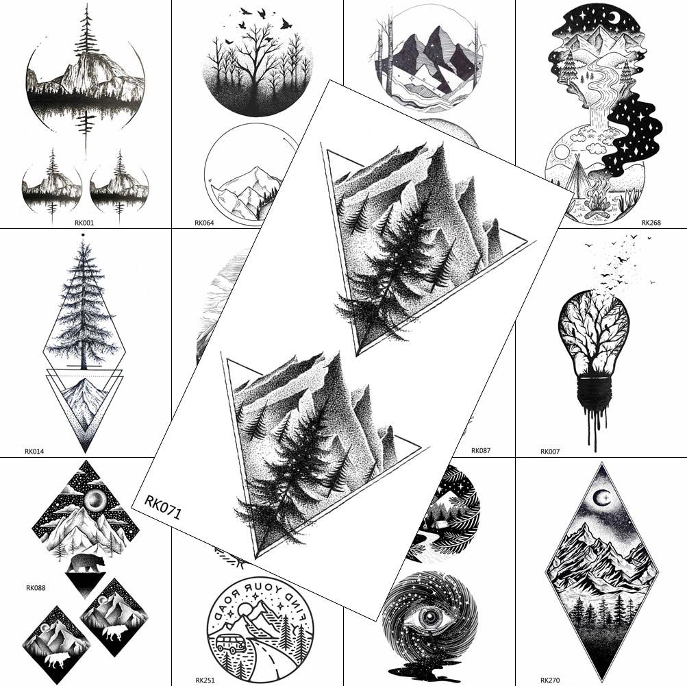 Buy 1Pc Geometric Forest Mountain Temporary Tattoos For Men Fake Waterproof Moon Star Body Art Arm Tatoo At Affordable Prices — Free Shipping, Real Reviews With Photos — Joom 1001_x_1003_jpg