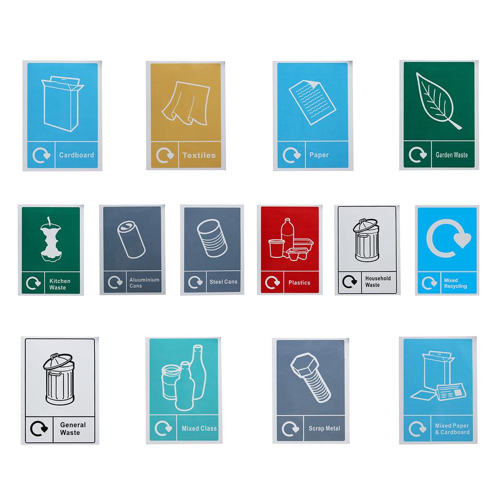buy a5 recycle and trash sign decal trash can vinyl art sticker decor recycle bin container green decal garbage stickers poubelles at affordable prices free shipping real reviews with photos joom