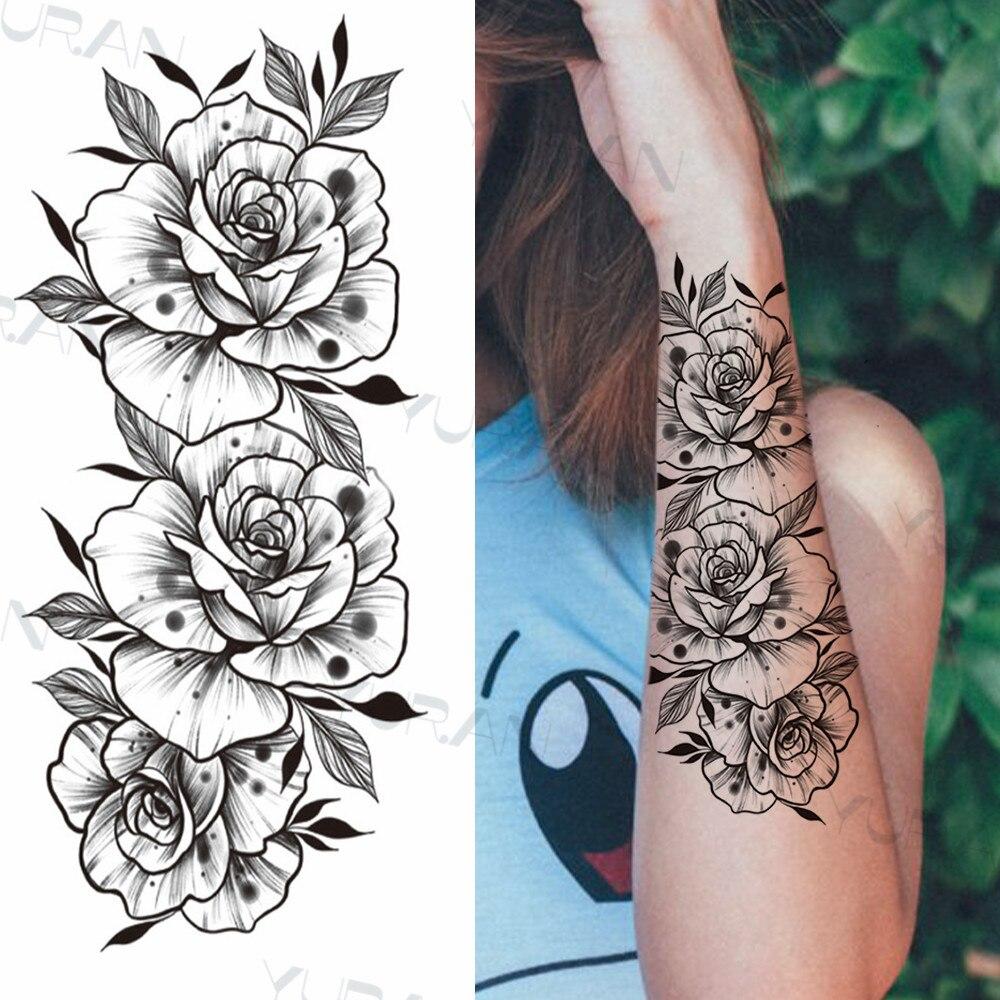 Sexy Luna Rosa Fiore Tatuaggi Temporanei Per Le Donne Ragazze Avambraccio Coscia Lotus Feather Plant Falso Adesivo Tatuaggio Impermeabile Tatoo Acquista In Modo Economico — Spedizione Gratuita, Recensioni Reali Con Foto — Joom 1000_x_1000_jpg