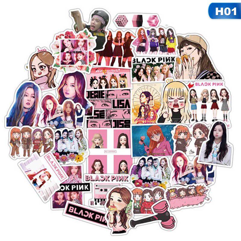buy 54pcs set hot sale blackpink luggage notebook cartoon kawaii stickers diy album scrapbooking at affordable prices free shipping real reviews with photos joom