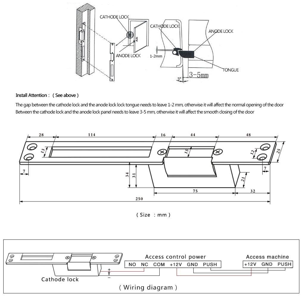 The image below is the example wiring diagram for our strike:. Buy 12v Electric Door Strike Lock Failsecure Failsafe Electric Lock 1 No Mode At Affordable Prices Free Shipping Real Reviews With Photos Joom