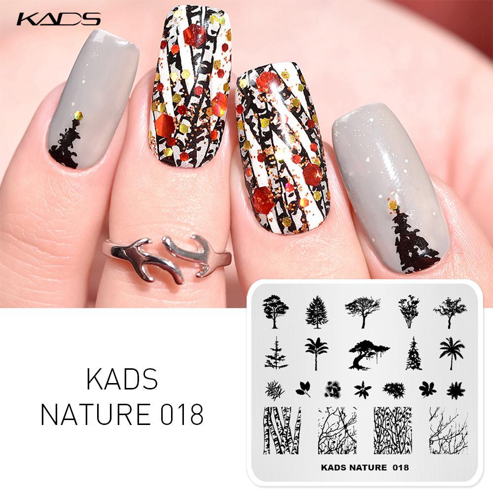 buy kads nature nail stamp stainless steel trees designs templates printing beauty image nail art stamping plates nail stencil at affordable prices free shipping real reviews with photos joom