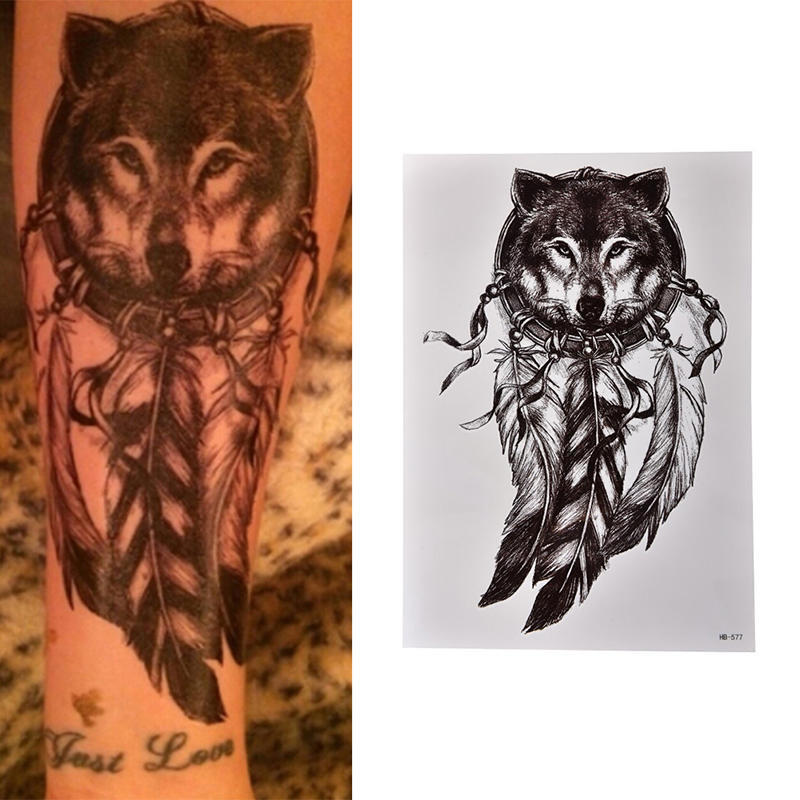 Buy Waterproof Wolf Dreamcatcher Temporary Tattoo Large Arm Body Art Tattoos Sticker At Affordable Prices — Free Shipping, Real Reviews With Photos — Joom 800_x_800_jpg