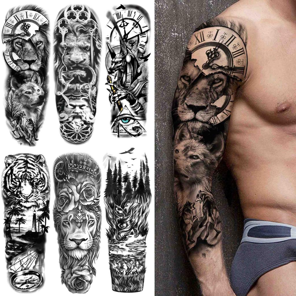 Realistic Fake Lion King Temporary Tattoos For Men Women Black Forest Tiger Tattoo Sticker Flower Geometric Tattos Full Sleeve Acquista In Modo Economico — Spedizione Gratuita, Recensioni Reali Con Foto — Joom 1024_x_1024_jpg